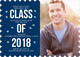 Navy Graduation Cap Confetti Photo Invitations Image 6 of 6